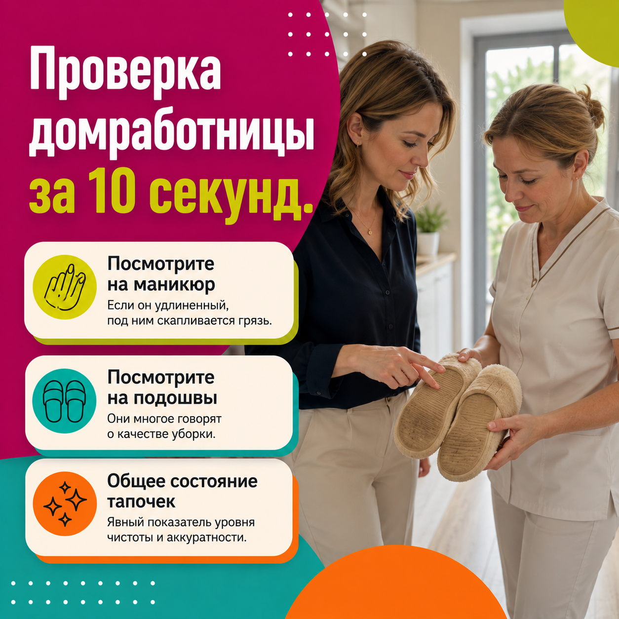 Как выбрать домработницу: важные детали, которые сразу выдают аккуратность и чистоплотность